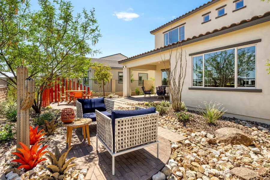 Representative exterior details of a home built from the Tipton Plan 3507 by Tri Pointe Homes in Waterston Central, Gilbert (Image 3).
