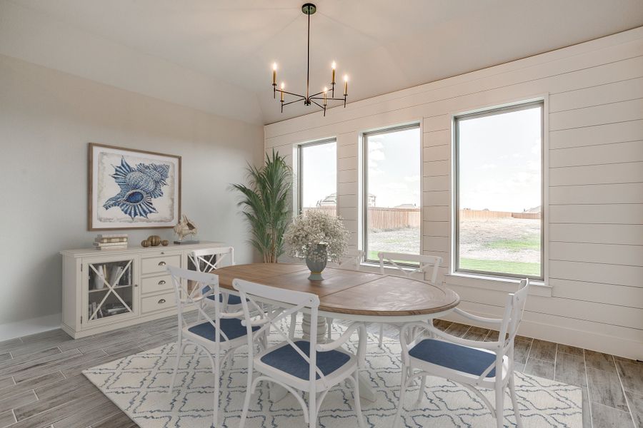Representative furnished interior of a home built from the The Abilene by Kenmark Homes in Coyote Crossing, Godley (Image 5). Representative furnished interior of a home built from the The Abilene by Kenmark Homes in Coyote Crossing, Godley (Image 5).