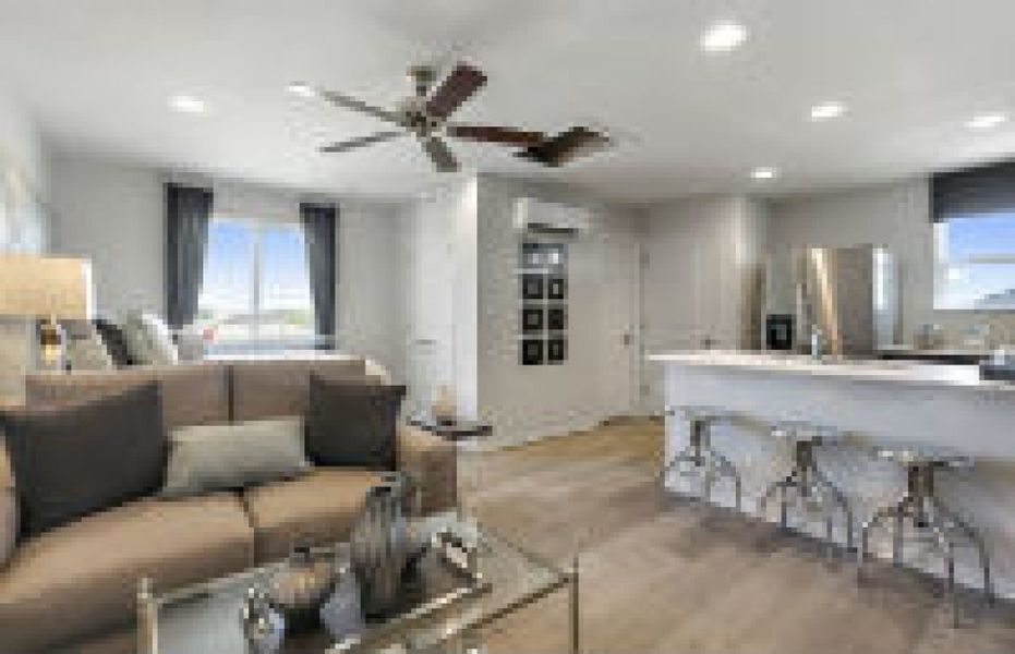 Furnished interior view inside a new home in Trace, San Marcos (Image 38).