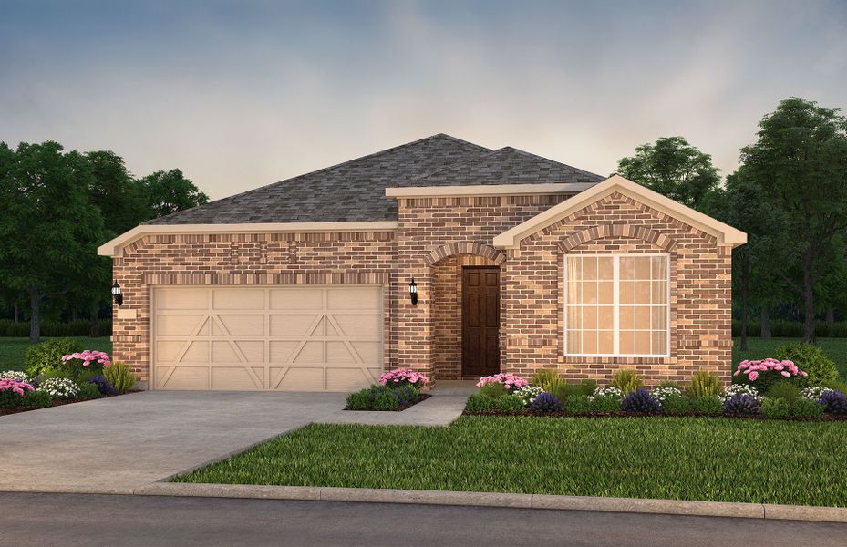 Front exterior of a new home in Del Webb at Legacy Hills, Celina, TX, highlighting curb appeal (Image 2).