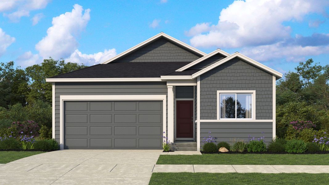 Representative exterior photo of a completed home built from the Cadence by Brightland Homes in Granary, Johnstown, CO (Image 5). Representative exterior photo of a completed home built from the Cadence by Brightland Homes in Granary, Johnstown, CO (Image 5).