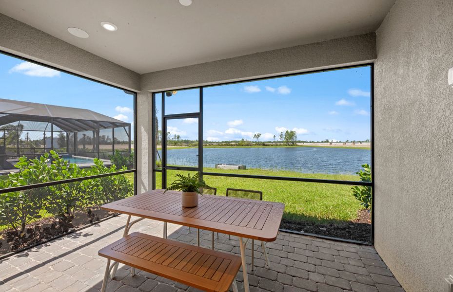 Exterior details and patio area of a home in Del Webb Catalina, Lakewood Ranch (Image 4).