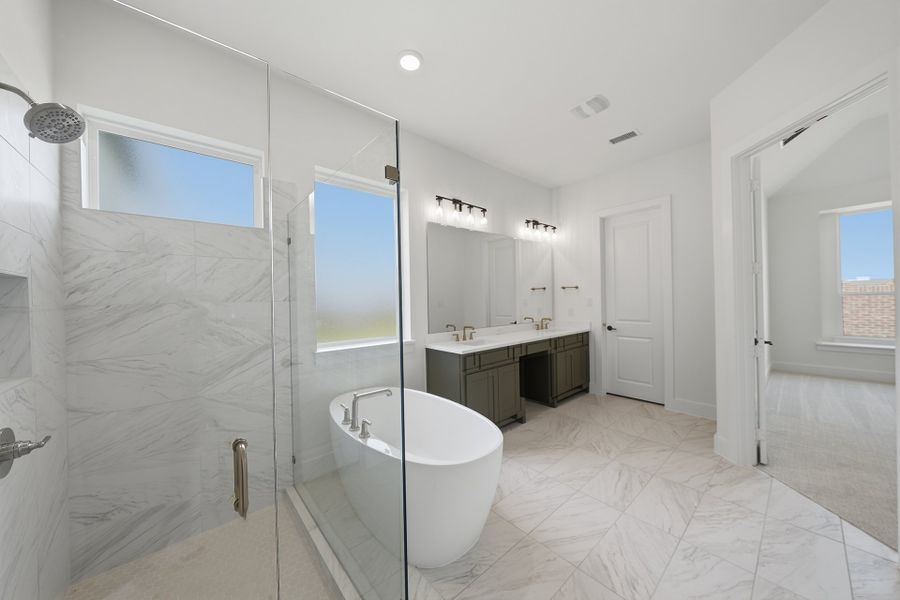 Furnished interior view inside a new home in Estates at Rockhill, Frisco (Image 16). Furnished interior view inside a new home in Estates at Rockhill, Frisco (Image 16).