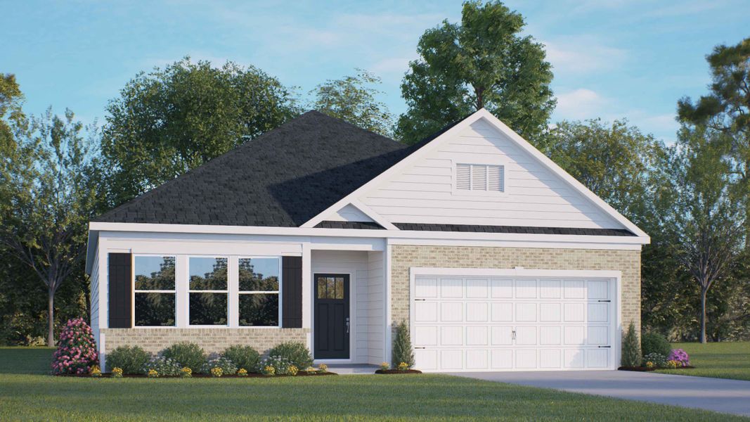 Front exterior of a new home in West New Bern, New Bern, NC, highlighting curb appeal (Image 1).