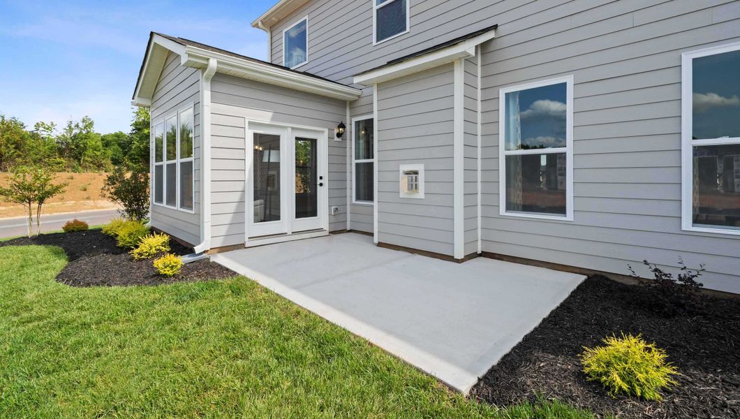 Representative exterior details of a home built from the Hampshire by D.R. Horton in Chumley Estates, Reidville (Image 7).