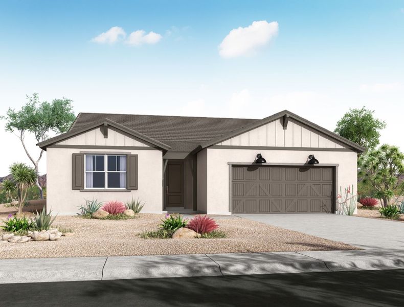 Representative exterior photo of a completed home built from the Ash by William Ryan Homes in Silver Cross, San Tan Valley, AZ (Image 2). Representative exterior photo of a completed home built from the Ash by William Ryan Homes in Silver Cross, San Tan Valley, AZ (Image 2).