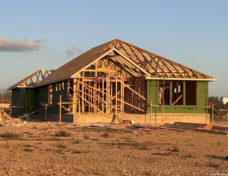In-progress construction of a new home in Stream Waters, Seguin, TX (Image 13).