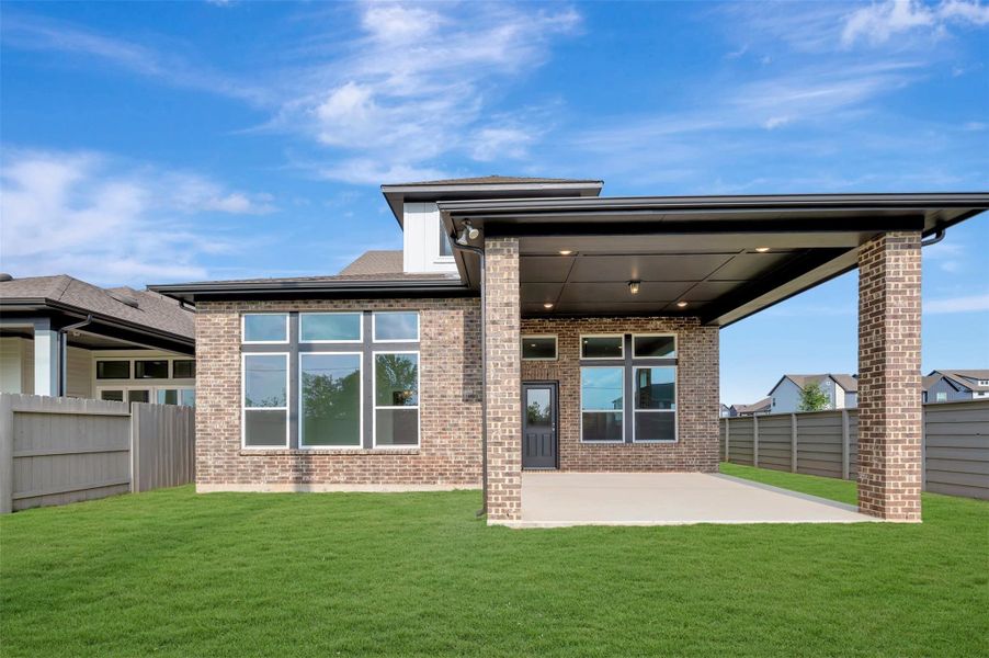 Exterior details and patio area of a home in Pomona - Reserve Collection, Manvel (Image 3). Exterior details and patio area of a home in Pomona - Reserve Collection, Manvel (Image 3).