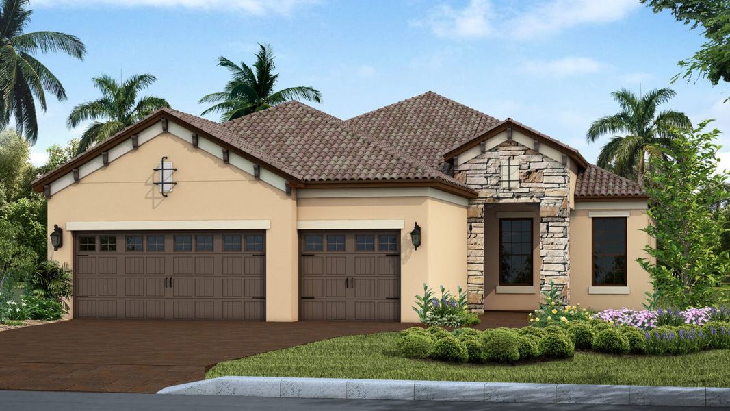 Representative exterior photo of a completed home built from the Sea Star by Neal Communities in Boca Royale Golf & Country Club Real Estate and Homes for Sale in Englewood, FL - Neal Communities, Englewood, FL (Image 2).