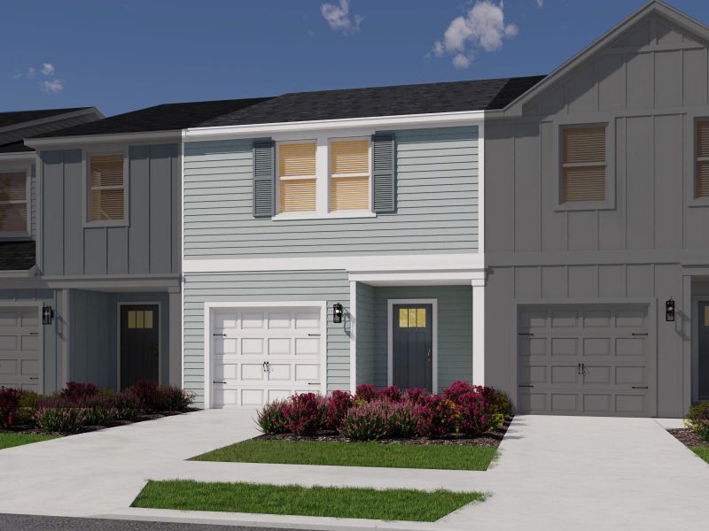 Front exterior of a new home in , Moncks Corner, SC, highlighting curb appeal (Image 1). Front exterior of a new home in , Moncks Corner, SC, highlighting curb appeal (Image 1).