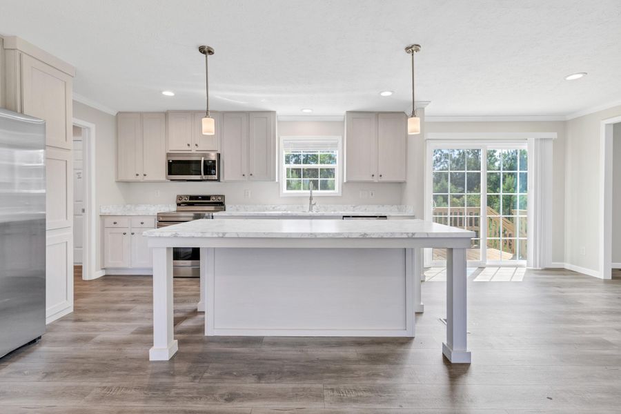 Furnished interior view inside a new home in , Cross (Image 4).