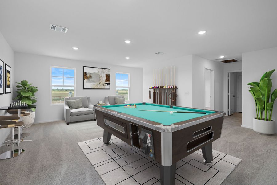 Representative furnished interior of a home built from the Kisko by Centex in Windcress, Cove (Image 7). Representative furnished interior of a home built from the Kisko by Centex in Windcress, Cove (Image 7).