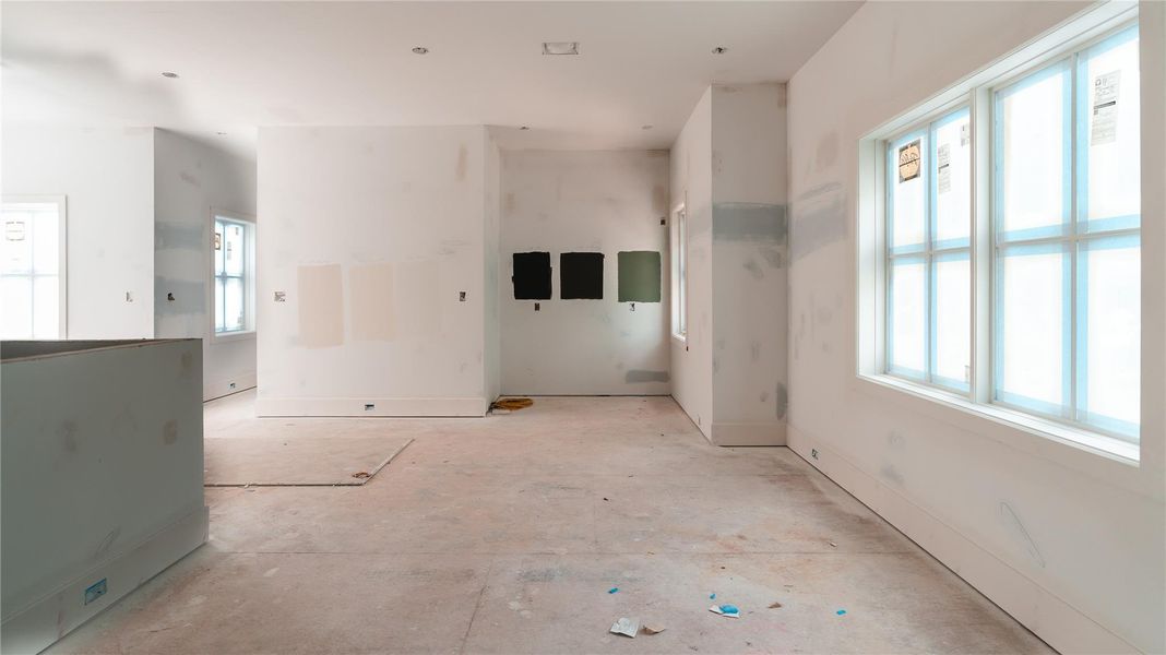 Upstairs loft with built in desk