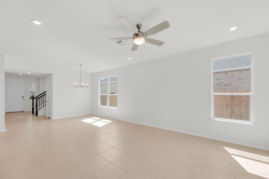 Spacious, unfurnished interior of a new home in Salerno - Heritage Collection, Round Rock (Image 27). Spacious, unfurnished interior of a new home in Salerno - Heritage Collection, Round Rock (Image 27).