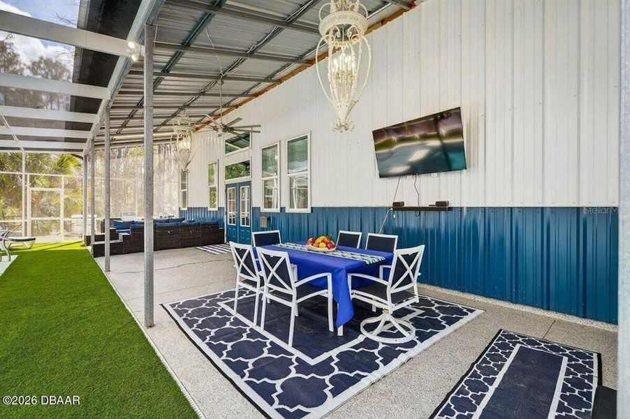 Exterior details and patio area of a home in , Ormond Beach (Image 21). Exterior details and patio area of a home in , Ormond Beach (Image 21).