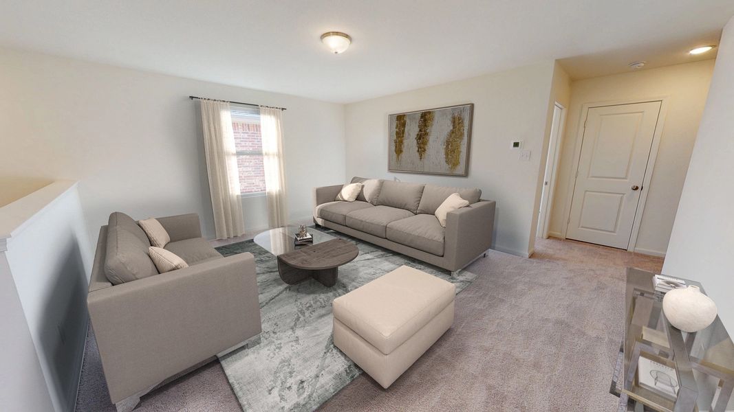Representative furnished interior of a home built from the Pioneer by Starlight Homes in Avalon Ridge, Cut and Shoot (Image 7).