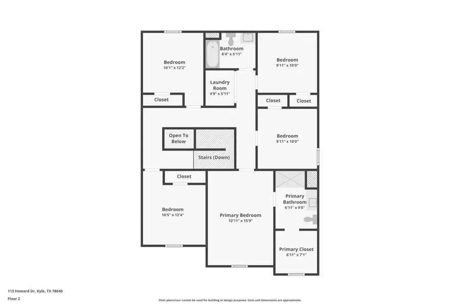 2D floor plan layout of this home in Avenida, Converse, TX (Image 4).