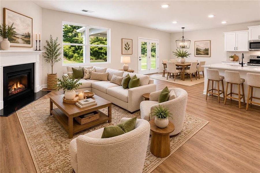 Furnished interior view inside a new home in Preserve at Dove Creek, Statham (Image 4). Furnished interior view inside a new home in Preserve at Dove Creek, Statham (Image 4).
