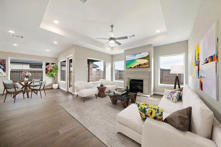 Representative furnished interior of a home built from the Waterlily by Caldwell Homes in Chambers Creek, Willis (Image 14). Representative furnished interior of a home built from the Waterlily by Caldwell Homes in Chambers Creek, Willis (Image 14).