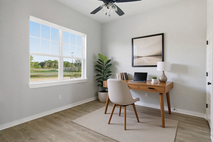 Furnished interior view inside a new home in Mission Ranch, College Station (Image 8).