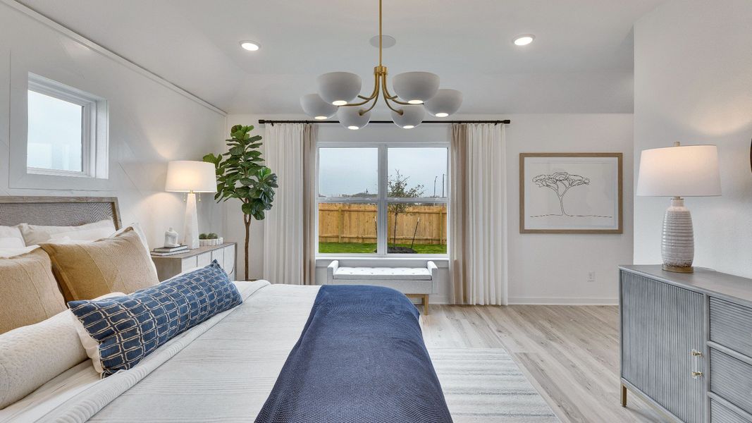 Representative furnished interior of a home built from the Meyerson by DRB Homes in Infinity Square, Kyle (Image 27).