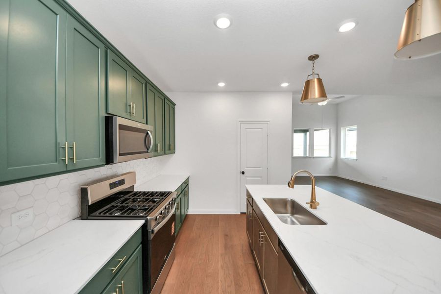 Furnished interior view inside a new home in 45' Traditional Homes at Elyson, Katy (Image 5).