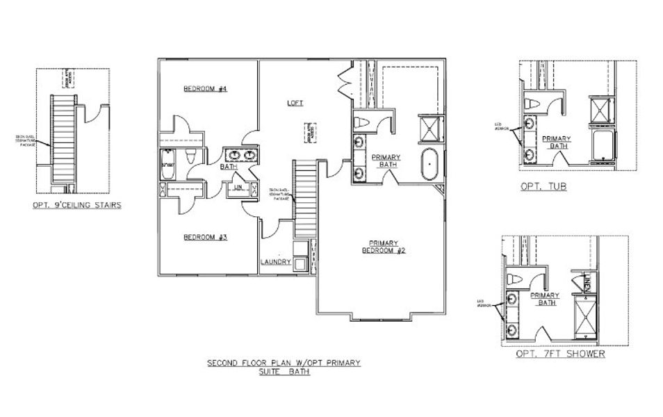 2D floor plan layout for the Mira - Single Family Homes by Dream Finders Homes in Conner Springs, Social Circle, GA (Image 4).