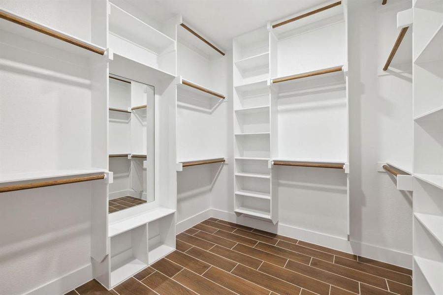 View of walk in closet