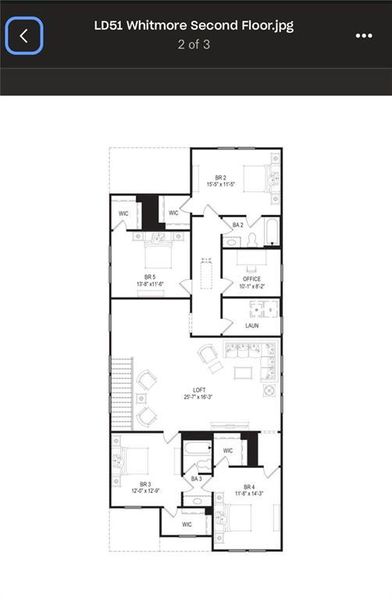 2D floor plan layout of this home in , Canton, GA (Image 4).