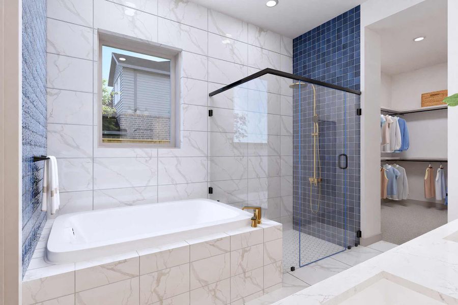 Representative furnished interior of a home built from the The Flatonia by David Weekley Homes in Prairieland Village 40' Homesites, Cypress (Image 4).