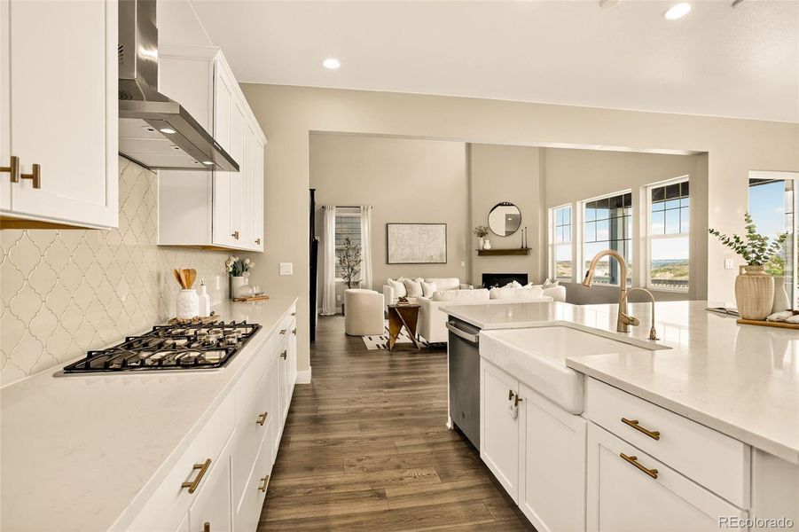 Open to eating area and great room Open to eating area and great room