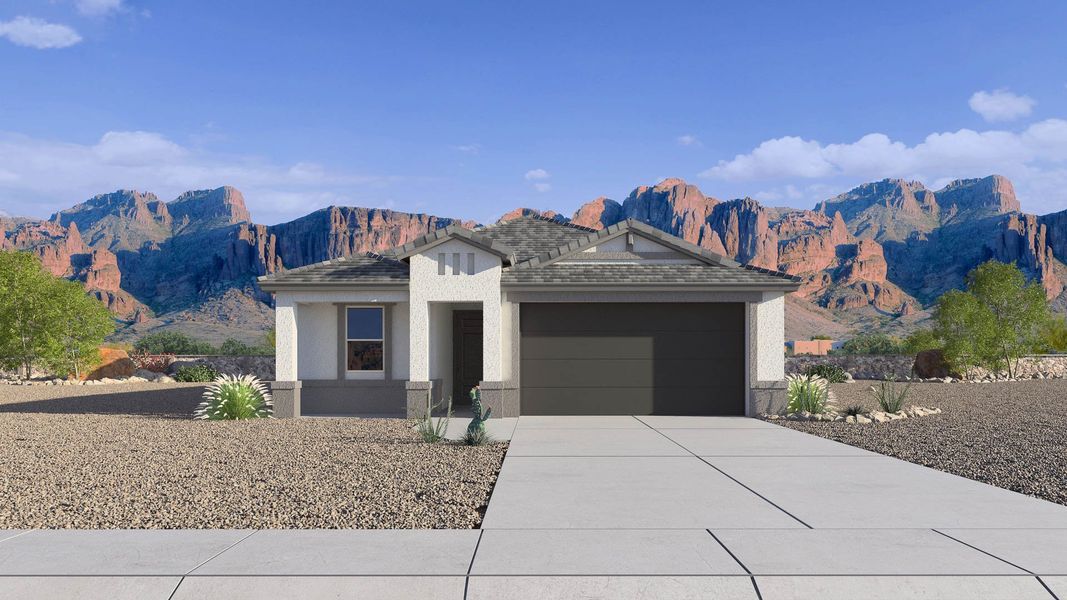 Representative exterior photo of a completed home built from the Pelican by D.R. Horton in Upper Canyon, Phoenix, AZ (Image 23).