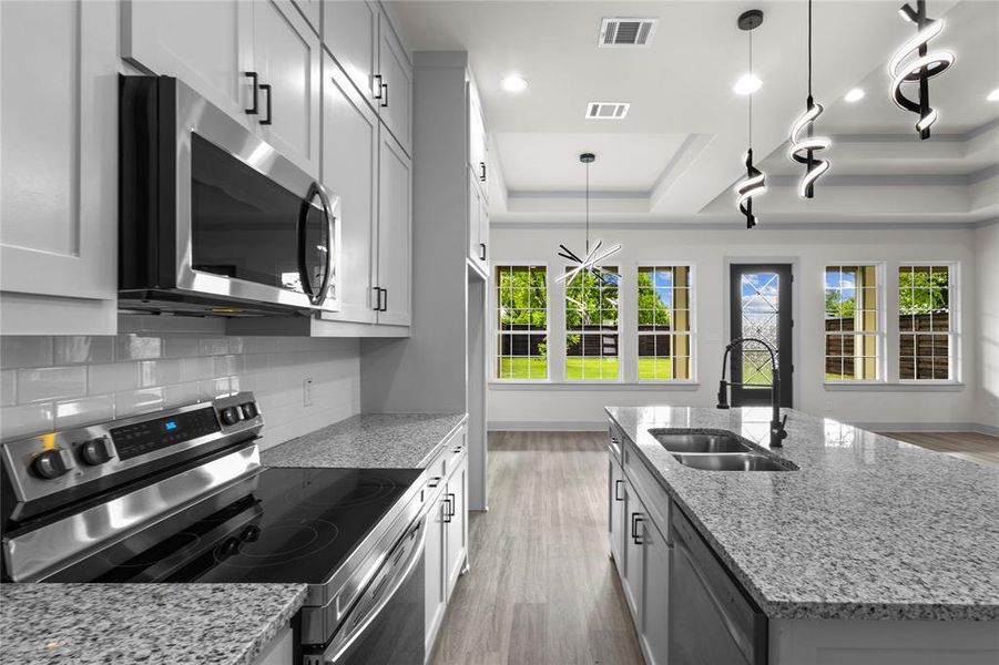 Furnished interior view inside a new home in , Dallas (Image 6).