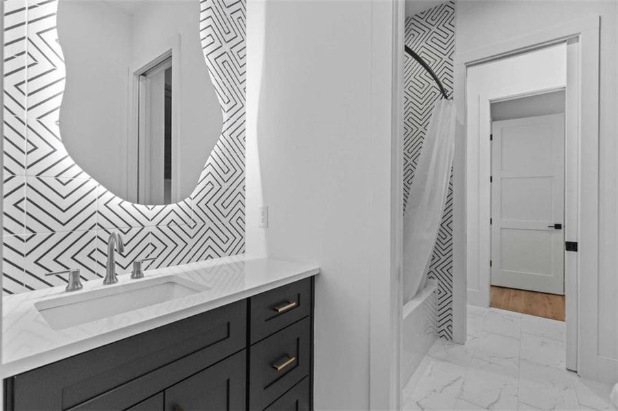 Furnished interior view inside a new home in , Monroe (Image 9).