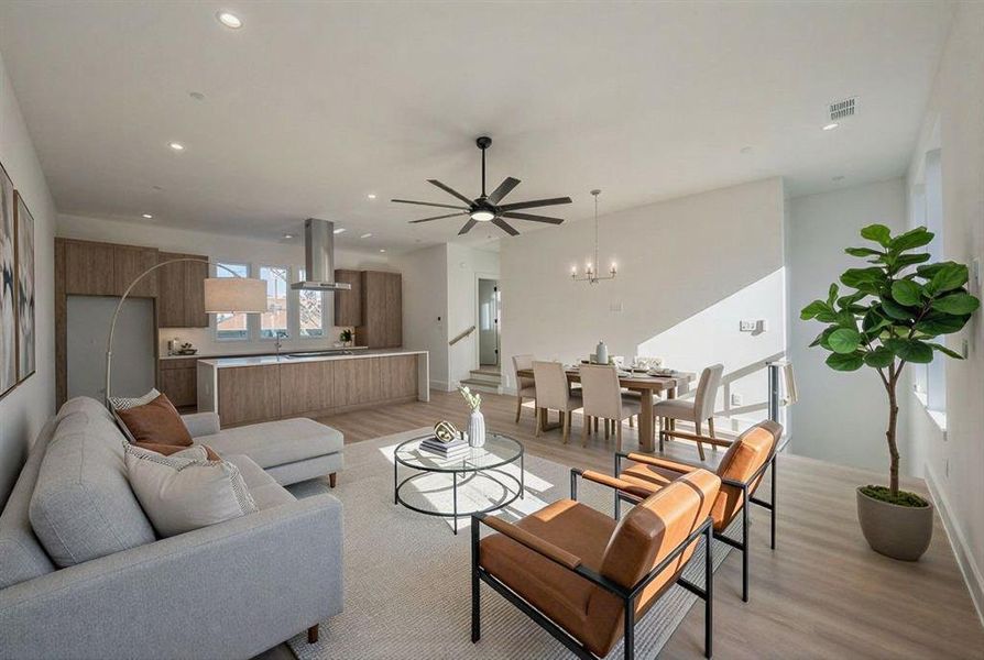 Furnished interior view inside a new home in , Dallas (Image 16).