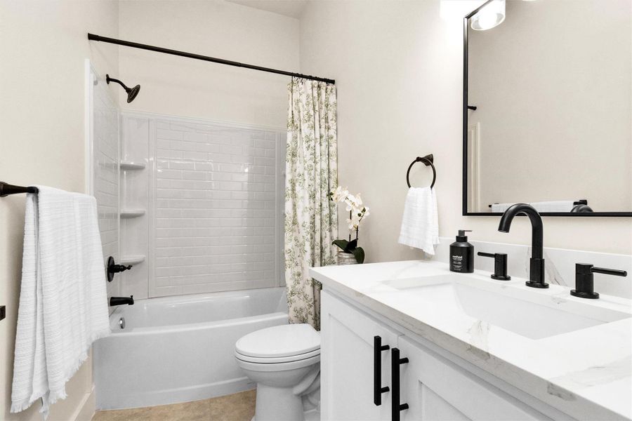 Furnished interior view inside a new home in , Point Blank (Image 5).