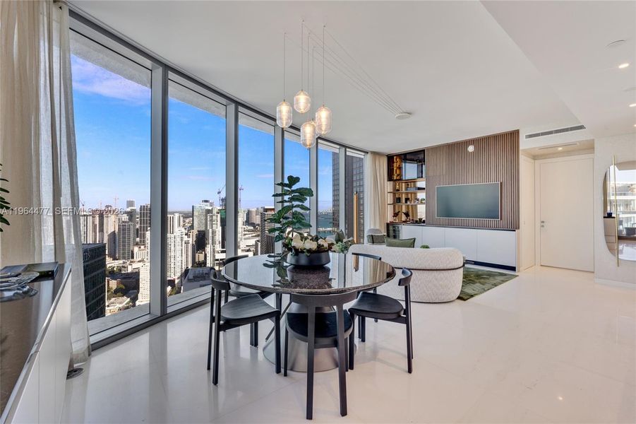 Furnished interior view inside a new home in Aston Martin Residences, Miami (Image 7). Furnished interior view inside a new home in Aston Martin Residences, Miami (Image 7).