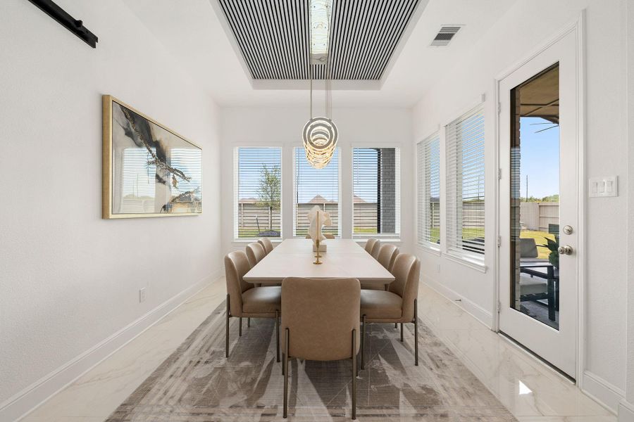 Furnished interior view inside a new home in Pomona, Manvel (Image 31).