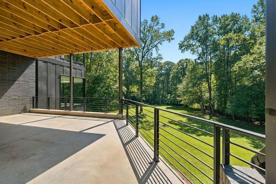 Exterior details and patio area of a home in , Atlanta (Image 34).