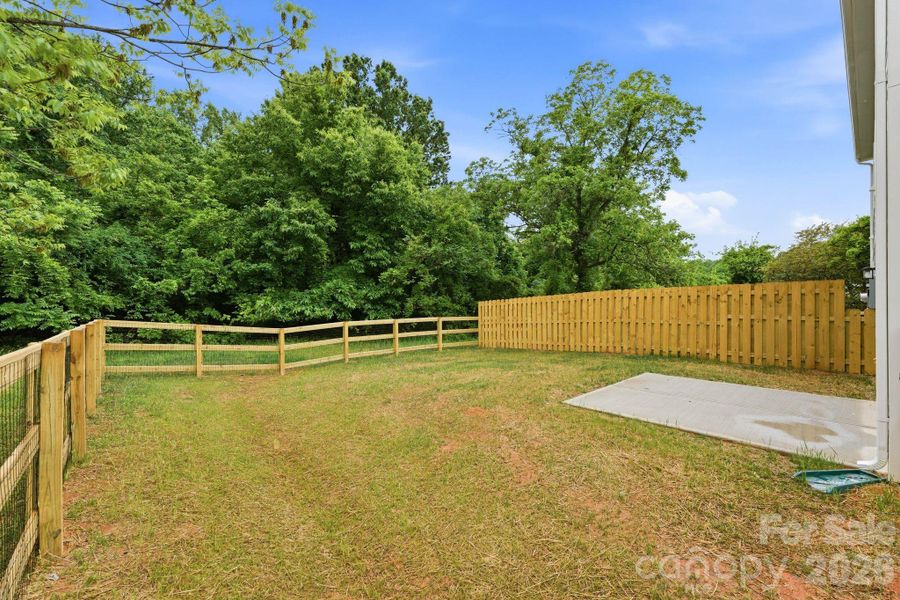 Fenced Backyard with Privacy between Unit A & B