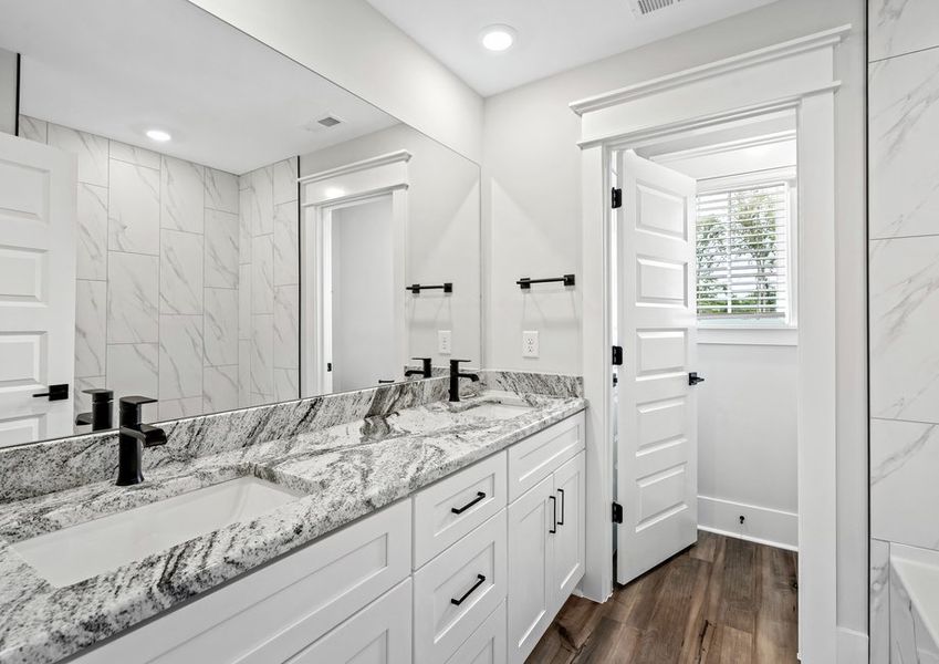 Gorgeous secondary bathrooms.