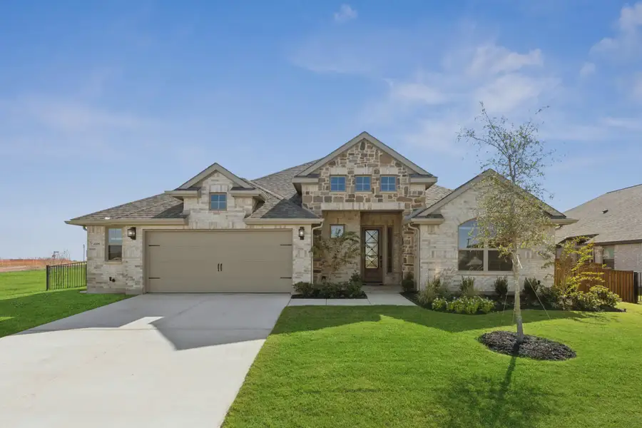 Representative exterior photo of a completed home built from the Mansfield by Chesmar Homes in Silo Mills, Joshua, TX (Image 1). Representative exterior photo of a completed home built from the Mansfield by Chesmar Homes in Silo Mills, Joshua, TX (Image 1).