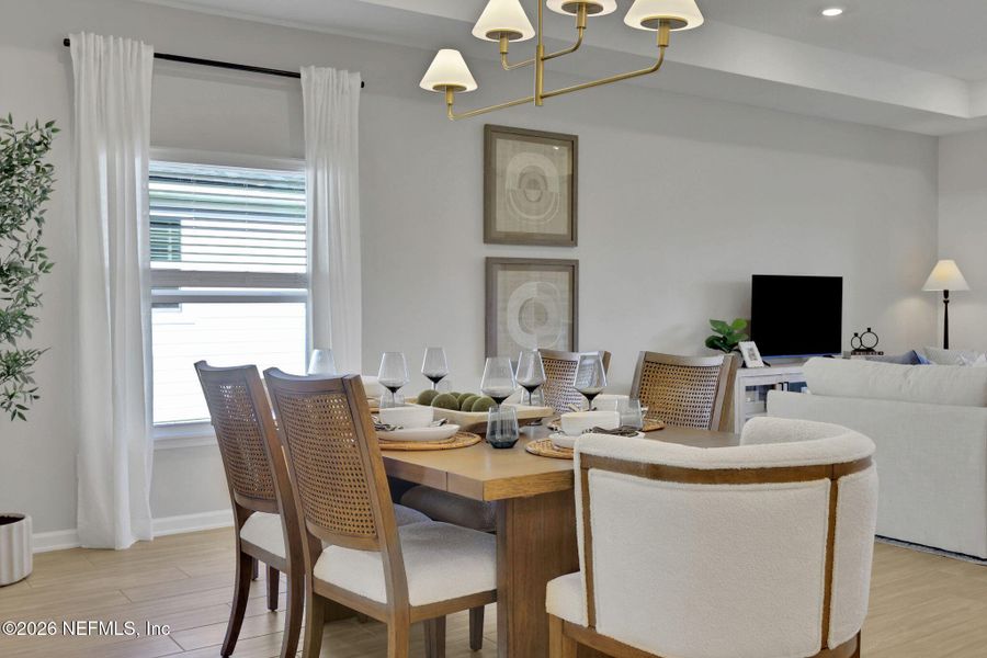 Furnished interior view inside a new home in Seminole Trace, Palm Coast (Image 6). Furnished interior view inside a new home in Seminole Trace, Palm Coast (Image 6).