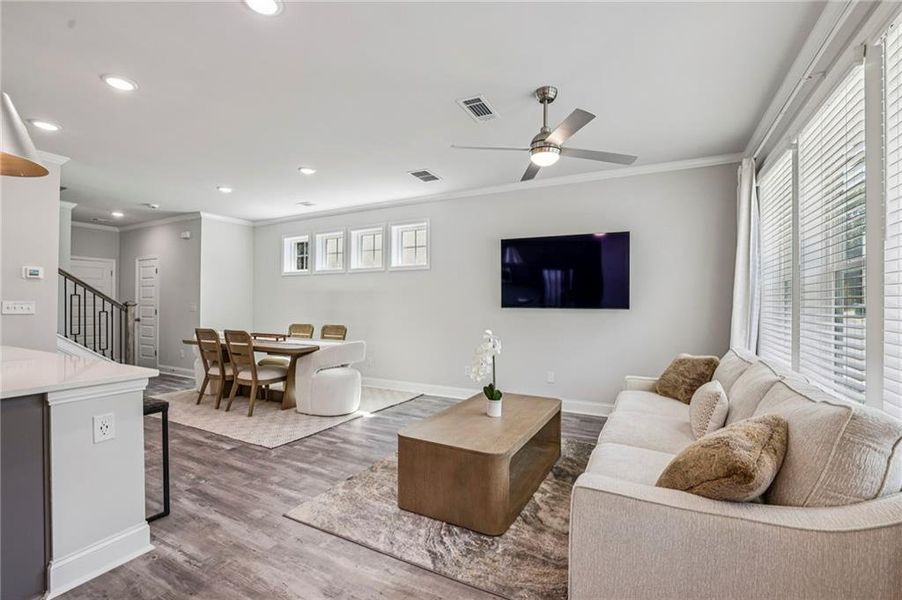 Furnished interior view inside a new home in Town Center Overlook, Peachtree Corners (Image 6).