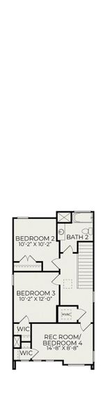 2D floor plan layout for the Onyx D by Homes by Dickerson in Chatham Park, Pittsboro, NC (Image 4). 2D floor plan layout for the Onyx D by Homes by Dickerson in Chatham Park, Pittsboro, NC (Image 4).