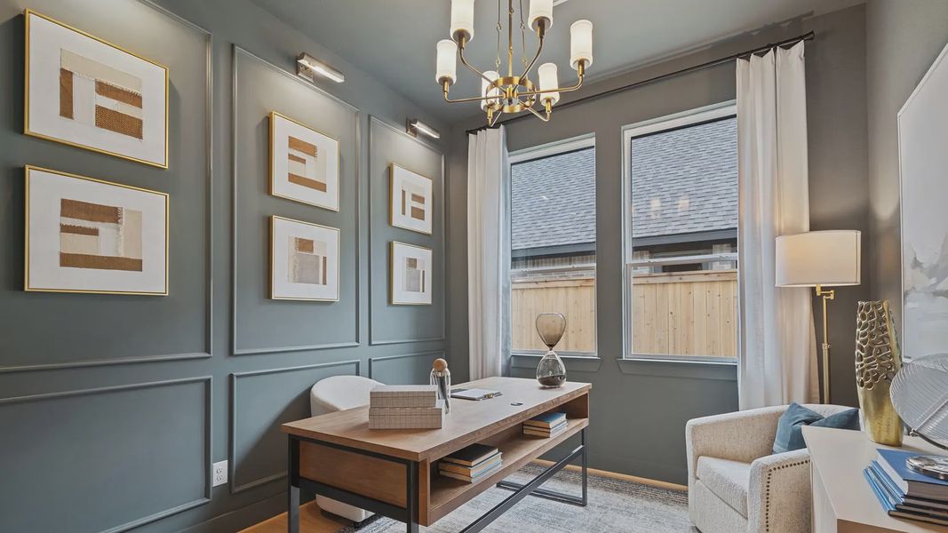 Representative furnished interior of a home built from the Hampton by Chesmar Homes in Wildrye 60', Waller (Image 15).