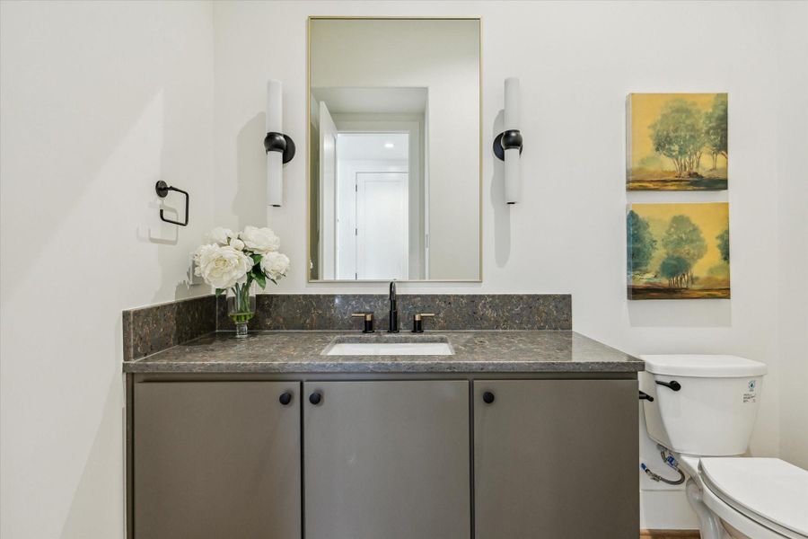 Powder room on the first floor.