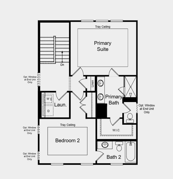 2D floor plan layout of this home in Rosewood Farm, Lawrenceville, GA (Image 5).