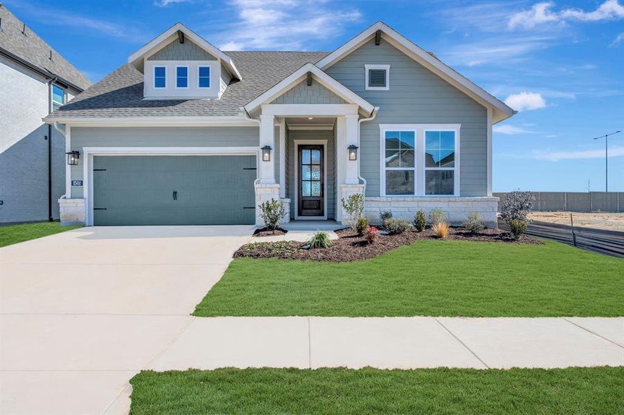 Craftsman house featuring driveway, roof with shingles, stone siding, and a garage Craftsman house featuring driveway, roof with shingles, stone siding, and a garage