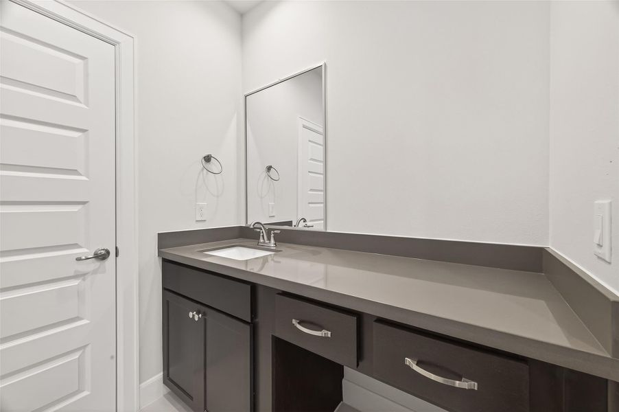 Furnished interior view inside a new home in The Corner At Buffalo Pointe, Houston (Image 5).
